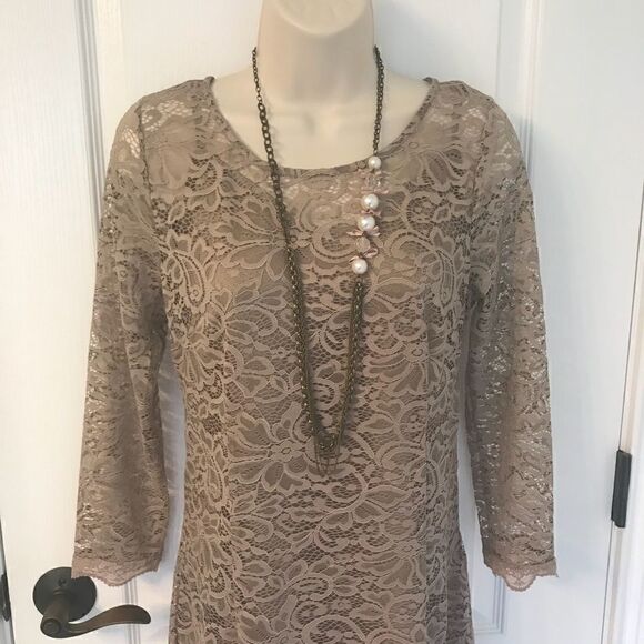 NWT Piperlime Collection Brown Lace Dress! ❤️ - Picture 3 of 7